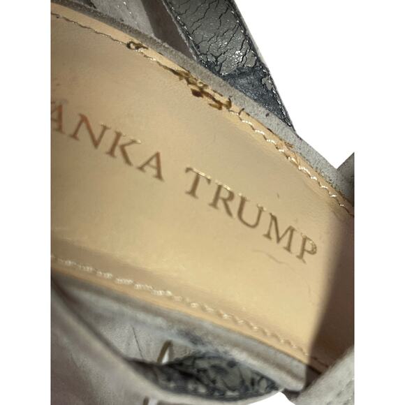 Ivanka Trump Taupe Suede Lace Up Strappy Heel 8 1/2 - Picture 5 of 8